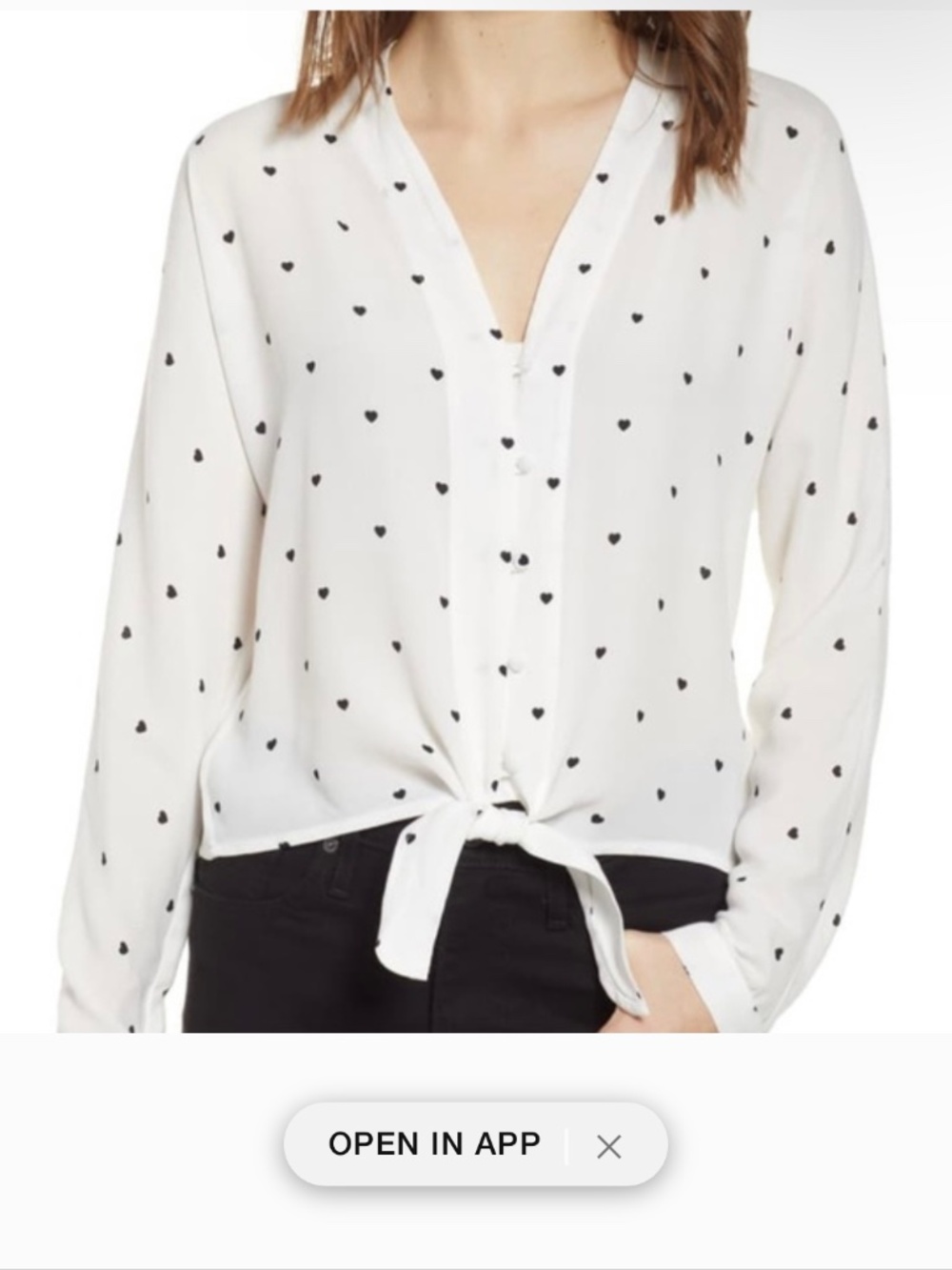 Rails Sloane Heart Blouse Size M - Picture 1 of 6